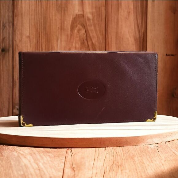 Cartier Bordeaux Bifold Long Wallet in EUC - Picture 1 of 13
